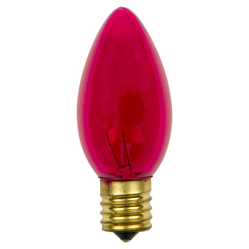 Northlight Pack Of 25 Transparent C9 Pink Christmas Replacement Bulbs - Image 2