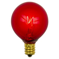 Northlight Pack Of 25 Transparent G40 Red Christmas Replacement Bulbs
