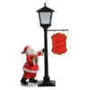 Northlight 14.5" Mini Snowing Street Lamp And Santa Claus Christmas Table Top Display