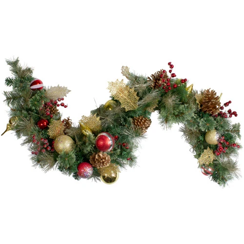Northlight 6' X 1" Foliage Pinecones And Berries Artificial Christmas Garland - Unlit - Image 2