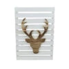 Northlight 15.75" Wood Deer On White Pallet Inspired Frame Christmas Wall Hanging