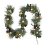 Northlight 6ft Long Needle Pine With Winter Foliage And Stars Christmas Garland - Unlit