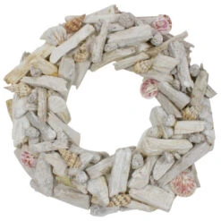 Northlight Nautical Driftwood And Seashell Summer Wreath, 12-Inch