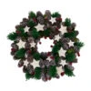 Northlight Pine Cone And Berries With Stars Artificial Christmas Wreath, 10-Inch, Unlit