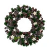 Northlight Pine Cone With Berries And Stars Artificial Christmas Wreath, 14-Inch, Unlit