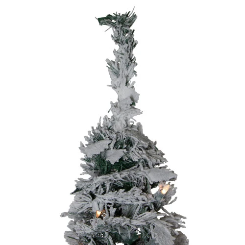Northlight 6' Pre-Lit Flocked Pre-Decorated Pop-Up Artificial Christmas Tree - Image 3