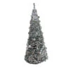 Northlight 6' Pre-Lit Flocked Pre-Decorated Pop-Up Artificial Christmas Tree
