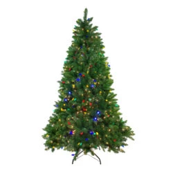 Northlight 7.5' Pre-Lit Medium Huron Pine Artificial Christmas Tree - Dual Color LED Lights