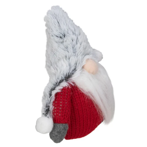 Northlight 6" Plush Red And Gray Stuffed Christmas Gnome - Image 5