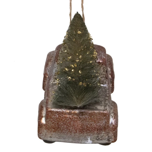Northlight 5.75" Retro Mercury Glass Country Rustic Pickup Truck Christmas Ornament - Image 3