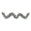 Northlight 9' X 10" Flocked Angel Pine Artificial Christmas Garland With Pinecones, Unlit
