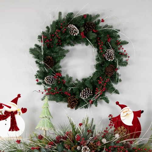 Northlight Mixed Eden Pine Artificial Christmas Wreath, 30-Inch, Unlit - Image 3