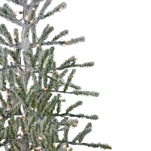 Northlight 5' Pre-Lit Medium Flocked Alpine Twig Artificial Christmas Tree - Warm White Lights - Image 3