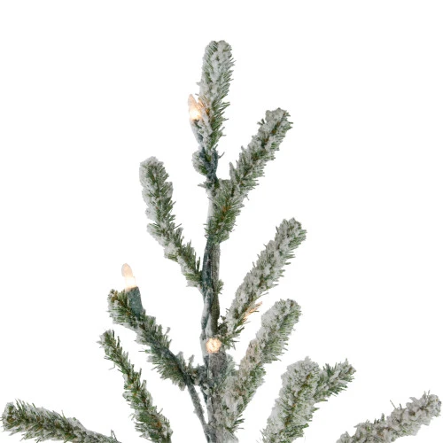 Northlight 5' Pre-Lit Medium Flocked Alpine Twig Artificial Christmas Tree - Warm White Lights - Image 4
