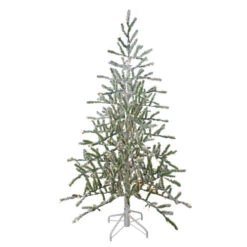 Northlight 5' Pre-Lit Medium Flocked Alpine Twig Artificial Christmas Tree - Warm White Lights
