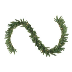 Northlight 9' X 12" Pre-Lit Canadian Pine Artificial Christmas Garland - Clear Lights
