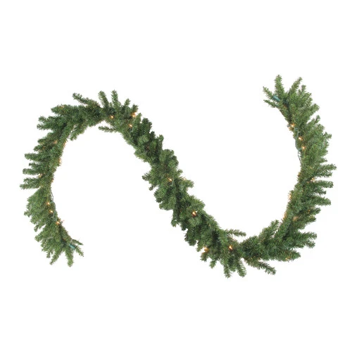 Northlight 9' X 12" Pre-Lit Canadian Pine Artificial Christmas Garland - Clear Lights