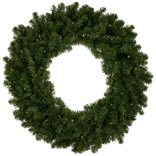 Northlight Pre-Lit Canadian Pine Artificial Christmas Wreath, 30-Inch, Clear Lights