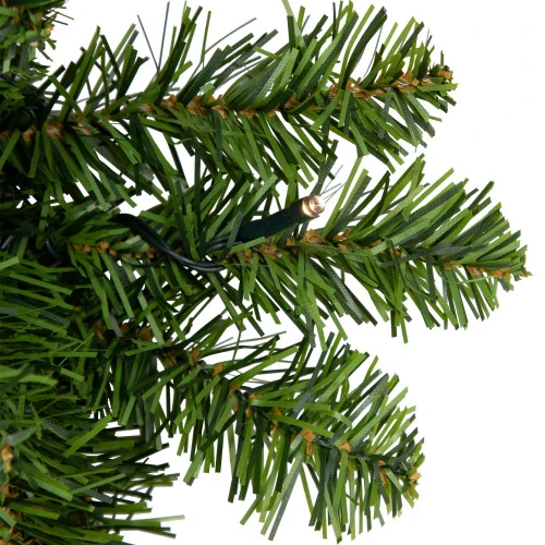 Northlight Pre-Lit Canadian Pine Artificial Christmas Wreath, 30-Inch, Clear Lights - Image 5