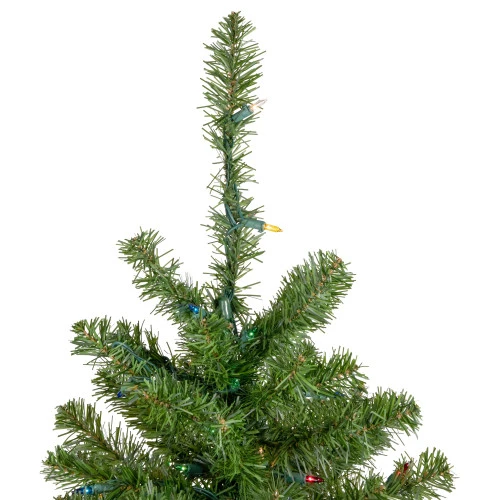 Northlight 5' Pre-Lit Medium Canadian Pine Artificial Christmas Tree - Multicolor Lights - Image 3
