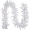 Northlight 9' X 12" Pre-lit Snow White Artificial Christmas Garland - Clear Lights