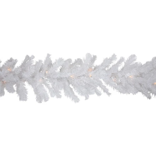 Northlight 9' X 8" Pre-Lit Snow White Artificial Christmas Garland, Clear Lights - Image 4