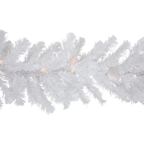 Northlight 9' X 8" Pre-Lit Snow White Artificial Christmas Garland, Clear Lights - Image 5