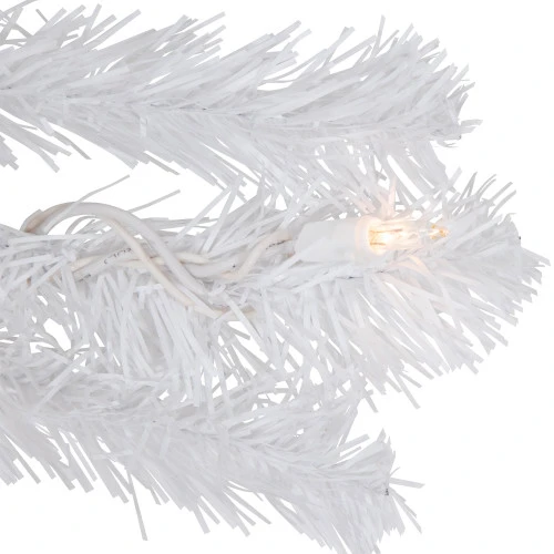 Northlight 9' X 8" Pre-Lit Snow White Artificial Christmas Garland, Clear Lights - Image 6