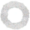 Northlight Pre-Lit White Commercial Snow White Pine Artificial Christmas Wreath - 6-Foot, Clear Lights