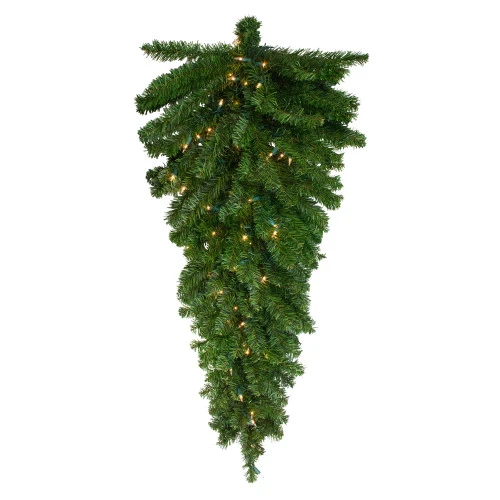 Northlight 52" Pre-Lit Canadian Pine Artificial Christmas Teardrop Swag - Clear Lights