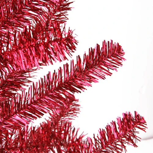 Northlight 3' Medium Red Tinsel Twig Artificial Christmas Tree, Unlit - Image 2