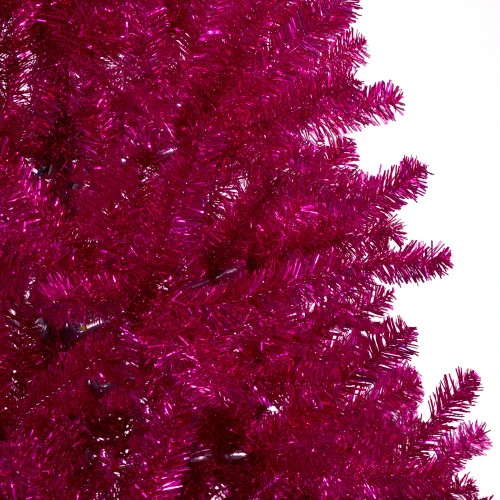 Northlight 9' Metallic Pink Tinsel Artificial Christmas Tree - Unlit - Image 3