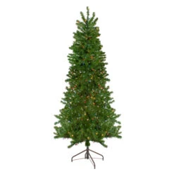 Northlight 6.5' Pre-Lit Canadian Pine Slim Artificial Christmas Wall Tree - Multicolor Lights