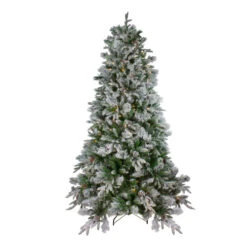 Northlight 6.5' Pre-Lit LED Full Mixed Rosemary Emerald Angel Pine Artificial Christmas Tree - Clear Lights