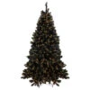 Northlight Pre-Lit LED Black Crystal Pine With Gold Glitter Artificial Christmas Tree - 7.5 Ft Clear Lights