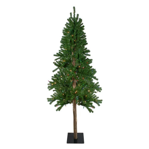 Northlight 6' Pre-Lit Medium Alpine Artificial Christmas Tree - Multicolor Lights