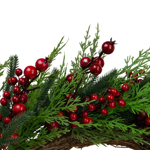 Northlight Mixed Pine And Berries Artificial Christmas Wreath - 26 Inch, Unlit - Image 4
