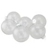 Northlight 6ct Clear And Silver Glass Christmas Ball Ornaments 3.25" (80mm)