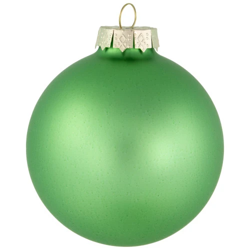 Northlight 6ct Shiny And Matte Green Glass Ball Christmas Ornaments 3.25" (82mm) - Image 6