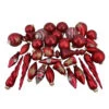 Northlight 36ct Red And Gold Contemporary Asymmetrical Christmas Ornaments 8"