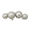 Northlight 96ct Silver Shiny And Matte Glass Ball Christmas Ornaments - 3.25"