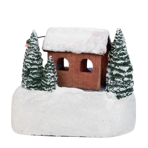 Northlight 7.5" White Lighted LED Musical Christmas Ice Skating Village Tabletop Decor - Image 5