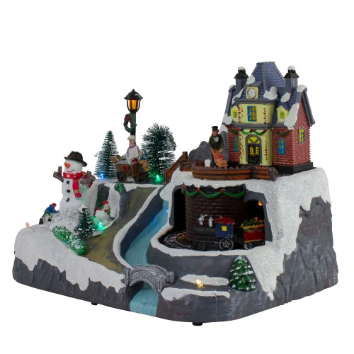 Northlight 10" LED Lighted Animated Train Christmas Village - Image 3