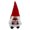 Northlight 13.5" Red And Gray Smiling Woman Christmas Gnome Tabletop Figure