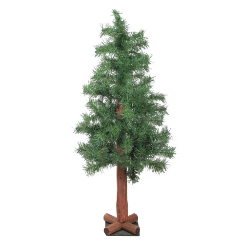 Northlight 3' Slim Traditional Mixed Woodland Alpine Artificial Christmas Tree - Unlit
