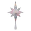 Northlight 11" Lighted Clear 8 Point Star Of Bethlehem Christmas Tree Topper - Multicolor Lights