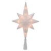 Northlight 11" Lighted Frosted Clear And Rose Gold Bethlehem Star Christmas Tree Topper - Clear Lights