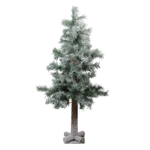 Northlight 3' Medium Flocked And Glittered Woodland Alpine Artificial Christmas Tree - Unlit