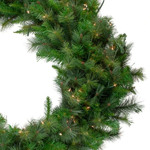 Northlight Pre-Lit Canyon Pine Artificial Christmas Wreath - 60-Inch, Clear Lights - Image 2