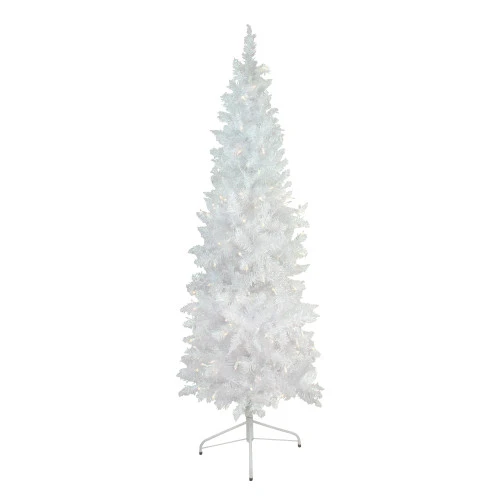Northlight 6' Pre-Lit Glimmer Iridescent Spruce Artificial Christmas Tree - Clear AlwaysLit Lights
